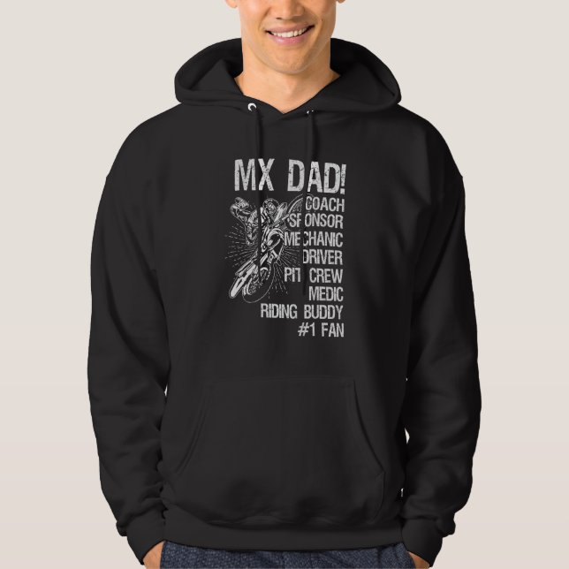 Sudadera Papá de Motocross Mx (Anverso)