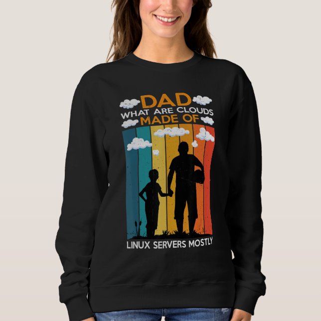 Sudadera Papá ¿De qué están hechas las nubes?  Servidores L (Anverso)