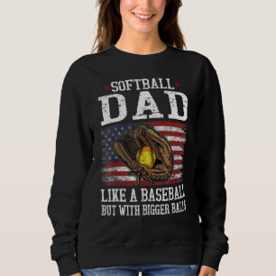 Sudadera Papá de sóftbol vintage como un papá de béisbol ba