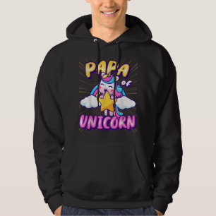 Sudadera Papa de Unicornio cuta graciosa estrella del arcoi