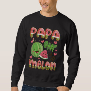 Sudadera Papa De Uno En Un Melón Cumpleaños 1er Cumpleaños