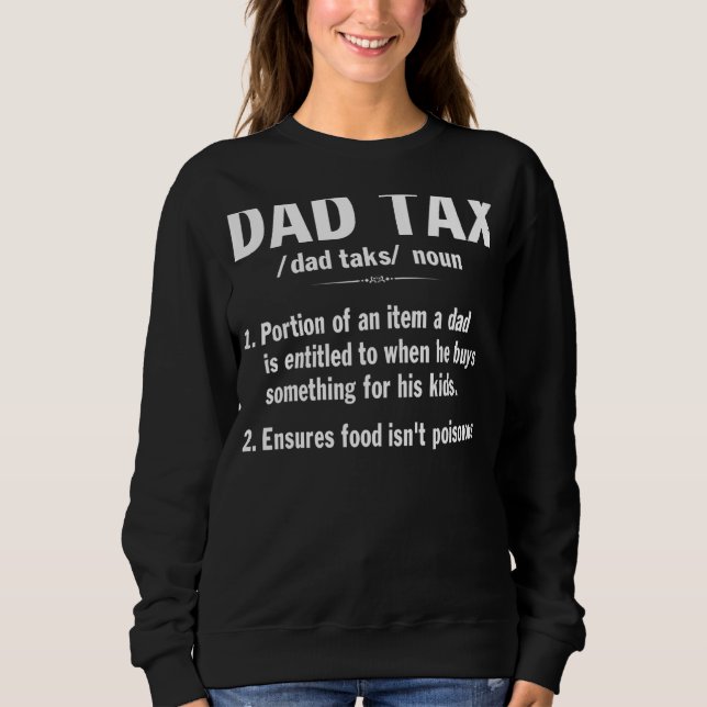 Sudadera Papá, definición de impuestos (Anverso)