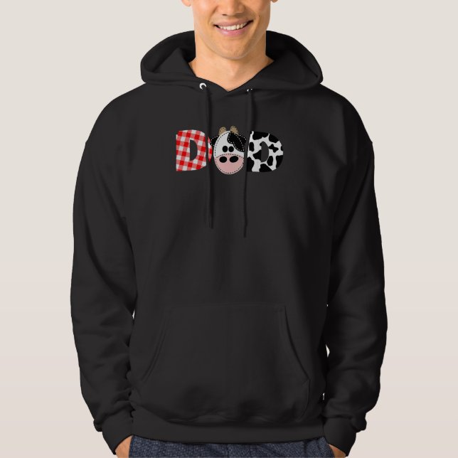 Sudadera Papá Del Cumpleaños De La Granja De Vacas Muchacha (Anverso)