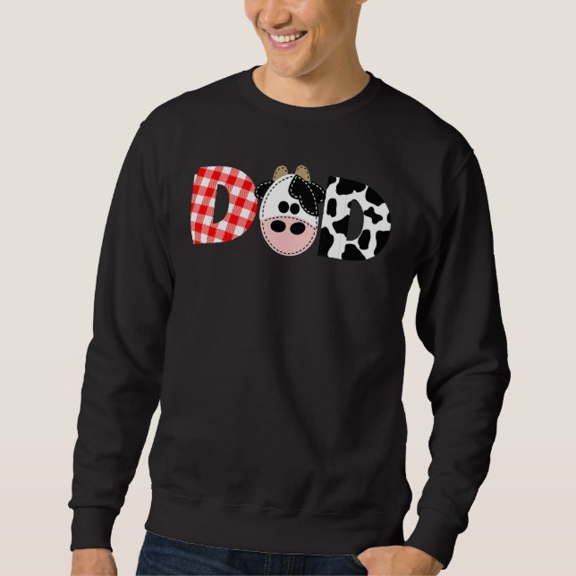 Sudadera Papá Del Cumpleaños De La Granja De Vacas Muchacha (Anverso)