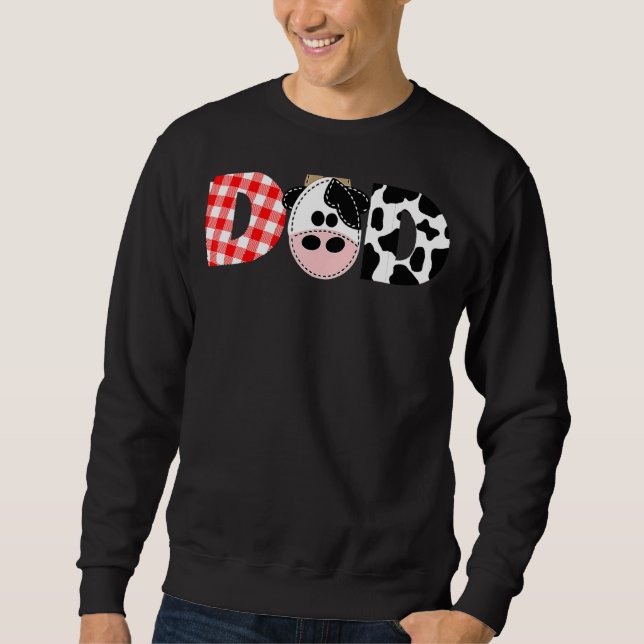 Sudadera Papá Del Cumpleaños De La Granja De Vacas Muchacha (Anverso)