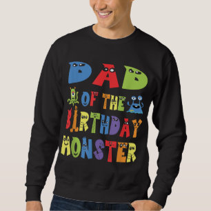 Sudadera Papá Del Monstruo Del Cumpleaños Alien Niño Fiesta