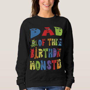 Sudadera Papá Del Monstruo Del Cumpleaños Alien Niño Fiesta