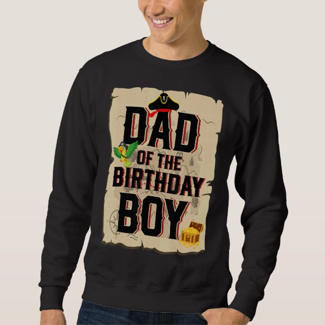 Sudadera Papá Del Niño De Cumpleaños Padre Tema Pirata 5º B (Anverso)