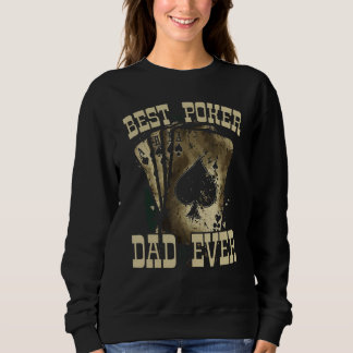 Sudadera Papa del póquer Mejor papá jamás Papa faroleando C