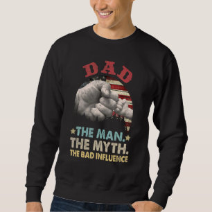 Sudadera Papá El Hombre El Mito La Mala Influencia Estadoun