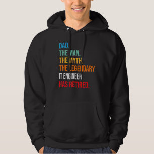Sudadera Papá El Legendario Ingeniero De Ti Se Ha Retirado