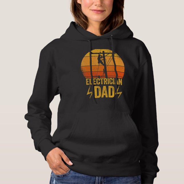 Sudadera Papá Eléctrico De Los Hombres (Anverso)