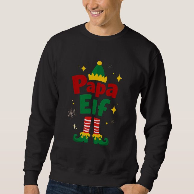 Sudadera Papa Elf Christmas Family Pajama Design (Anverso)