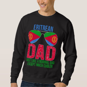 Sudadera Papá eritreo vintage Eritrea Bandera gafas de sol