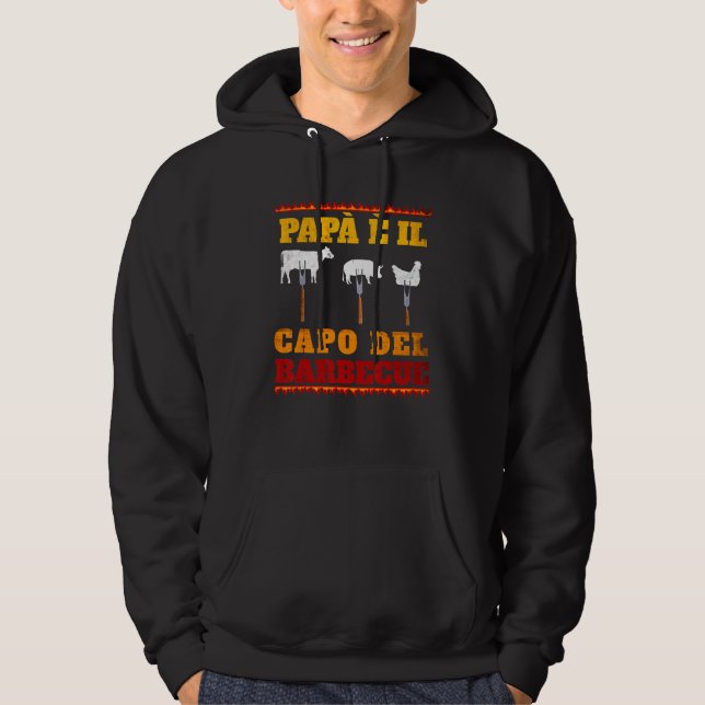 Sudadera Papá Es El Jefe De La Parrilla Serial Gri (Anverso)