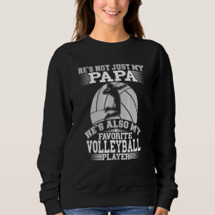 Sudadera Papá es mi jugador favorito de voleibol, deporte o