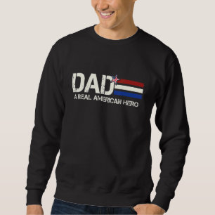Sudadera Papá es un verdadero héroe americano para los homb