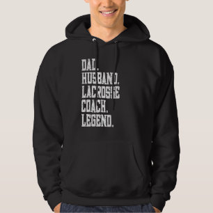 Sudadera Papá Esposo Entrenador de Lacrosse Leyenda