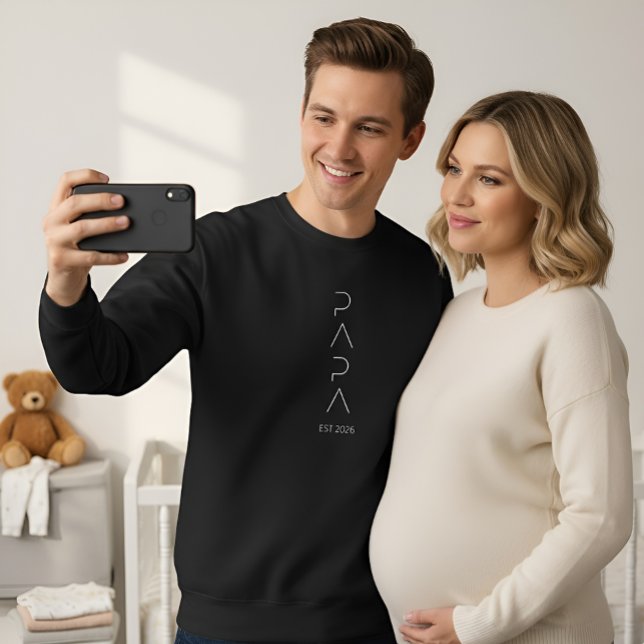 Sudadera Papa Est 2026 Shirt | New Father Gift | Dad to be (Subido por el creador)
