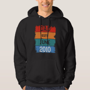 Sudadera Papa Est Jun 2010 Orgulloso Papá Abuelo Mejor Papá