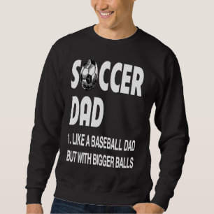 Sudadera Papá futbolero con fútbol de bolas más grandes