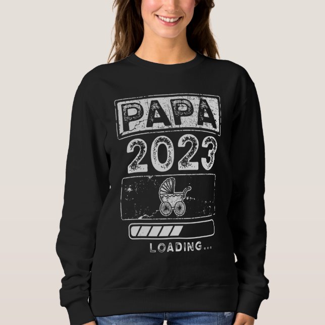 Sudadera Papá Futuro 2023 Anuncio de Bebé Papá (Anverso)