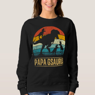 Sudadera Papa G Dinosaur T Rex Papa Gsaurus 3 niños Padre