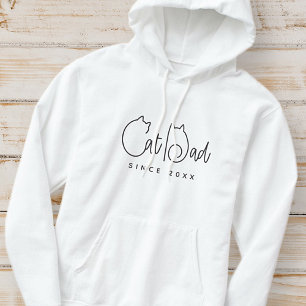 Sudadera Papá Gato Desde 20XX Tipografía Moderna Simple
