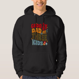 Sudadera Papá genial de tres hijos Retro ondulado 70s Vinta