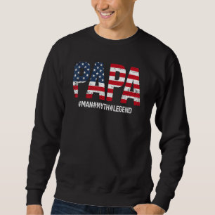 Sudadera Papá Hombre Mitos Leyenda La Bandera Estadounidens