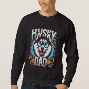 Sudadera Papá Husky Perro Husky Siberiano Para Hombres 1