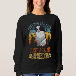 Sudadera Papá Japonés Chin Mejor Perro Papá Nunca Vintage R