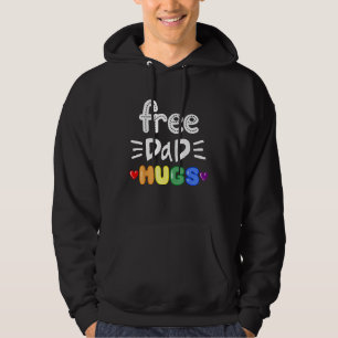 Sudadera Papá libre abraza el orgullo LGBTQ Rainbow Lesbian