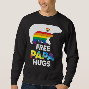 Sudadera Papa libre abraza oso arco iris Lgbt Orgullo Gay L
