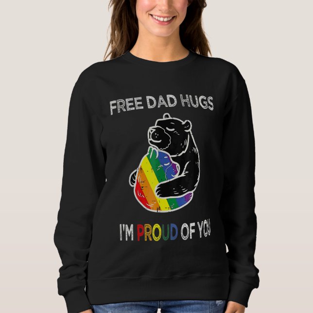 Sudadera Papá Libre Abrazos Oso Lgbt Papá Oso Padre Trans D (Anverso)