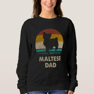 Sudadera Papá Maltés para hombres Perro Maltés Vintage Papá