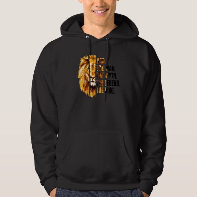 Sudadera Papa Man Myth Legend King Lion Face 4 De Julio Fat (Anverso)