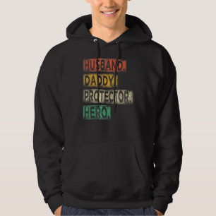Sudadera Papá, marido vintage, protector de papá, héroe de 