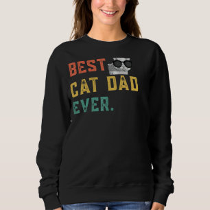Sudadera Papá Mejor Gato De Los Hombres Papi Fundido