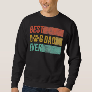 Sudadera Papá mejor perro del mundo padre del perro retro p