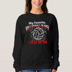 Sudadera Papá, mi jugador favorito de voleibol me llama pap