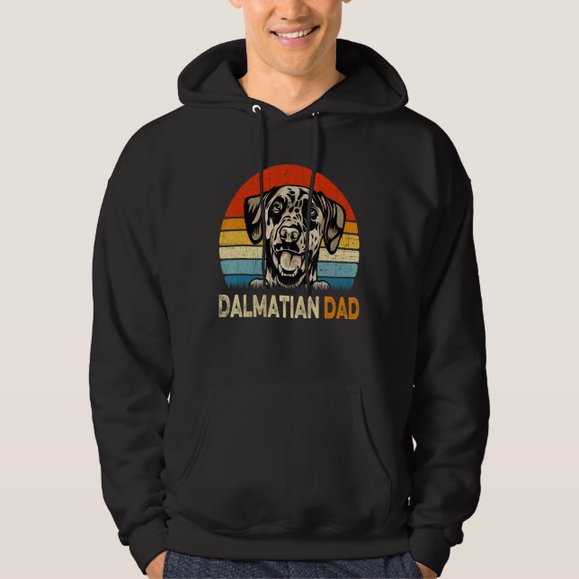 Sudadera Papá mozo retro dalmatiano padre (Anverso)