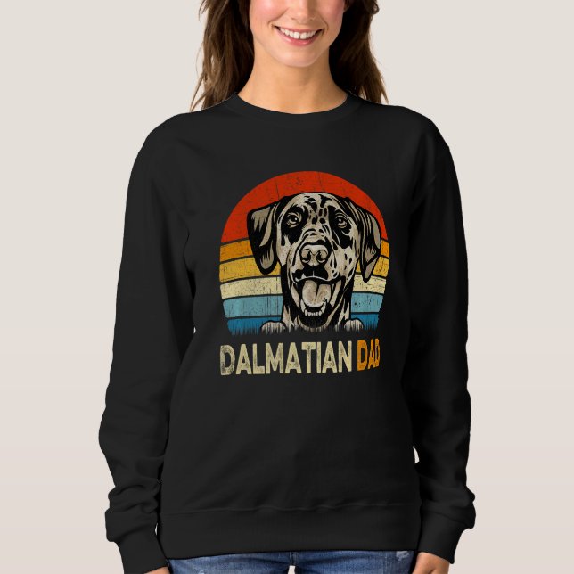 Sudadera Papá mozo retro dalmatiano padre (Anverso)
