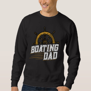 Sudadera Papá navegando hombre Motorboating Vela Capitán B