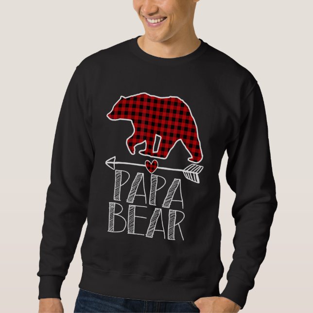 Sudadera Papa Navidades de oso Pajama Familia coincidiendo  (Anverso)