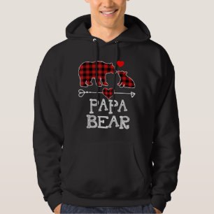 Sudadera Papa Navidades del oso Pajama Red Plaid Buffalo Fa