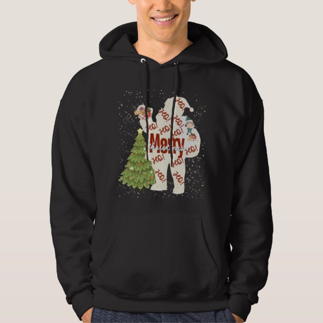Sudadera Papá Noel actualizado con regalos para hombres muj (Anverso)