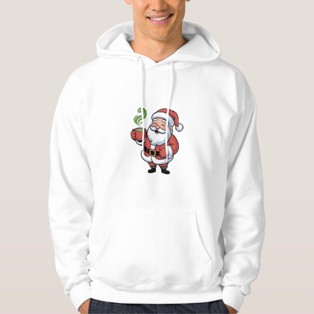 Sudadera Papá Noel bebiendo una Navidad Matcha (Anverso)