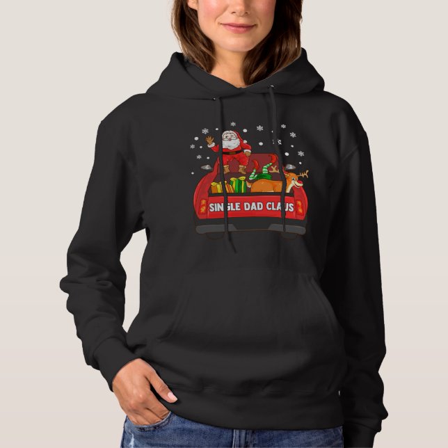 Sudadera Papá Noel Camión Rojo Camión Santa Reindeer Elf Ch (Anverso)
