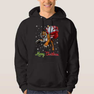 Sudadera Papá Noel Con Regalo De Navidad Viajando En Tigre